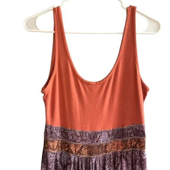 Anthropologie Colima Tiered Maxi Dress M Multicolor Snake Print Boho - Picture 14 of 15